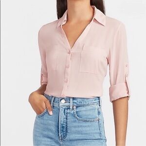 Express The Portofino Shirt Pink Button Down